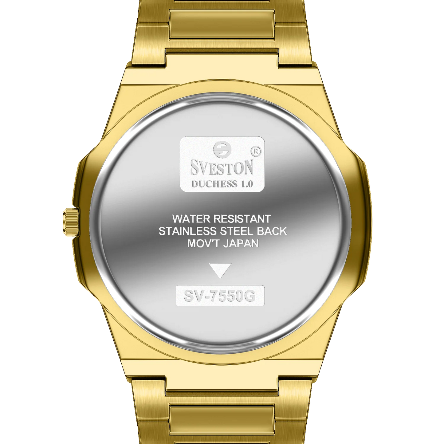 Sveston Duchess Gold Watch – Elegant Black Dial Luxury Timepiece