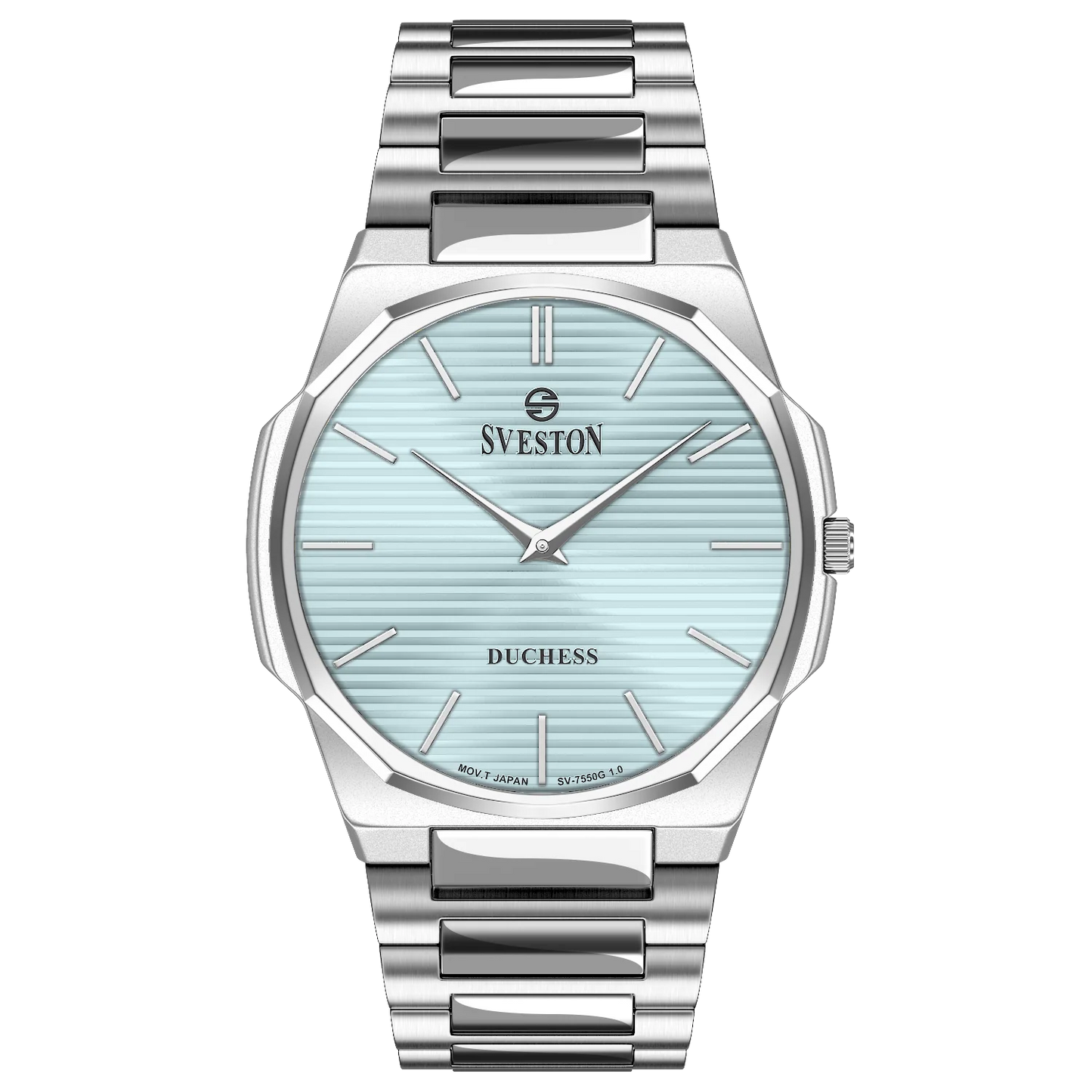 Sveston Duchess Sky Blue Dial Silver Watch