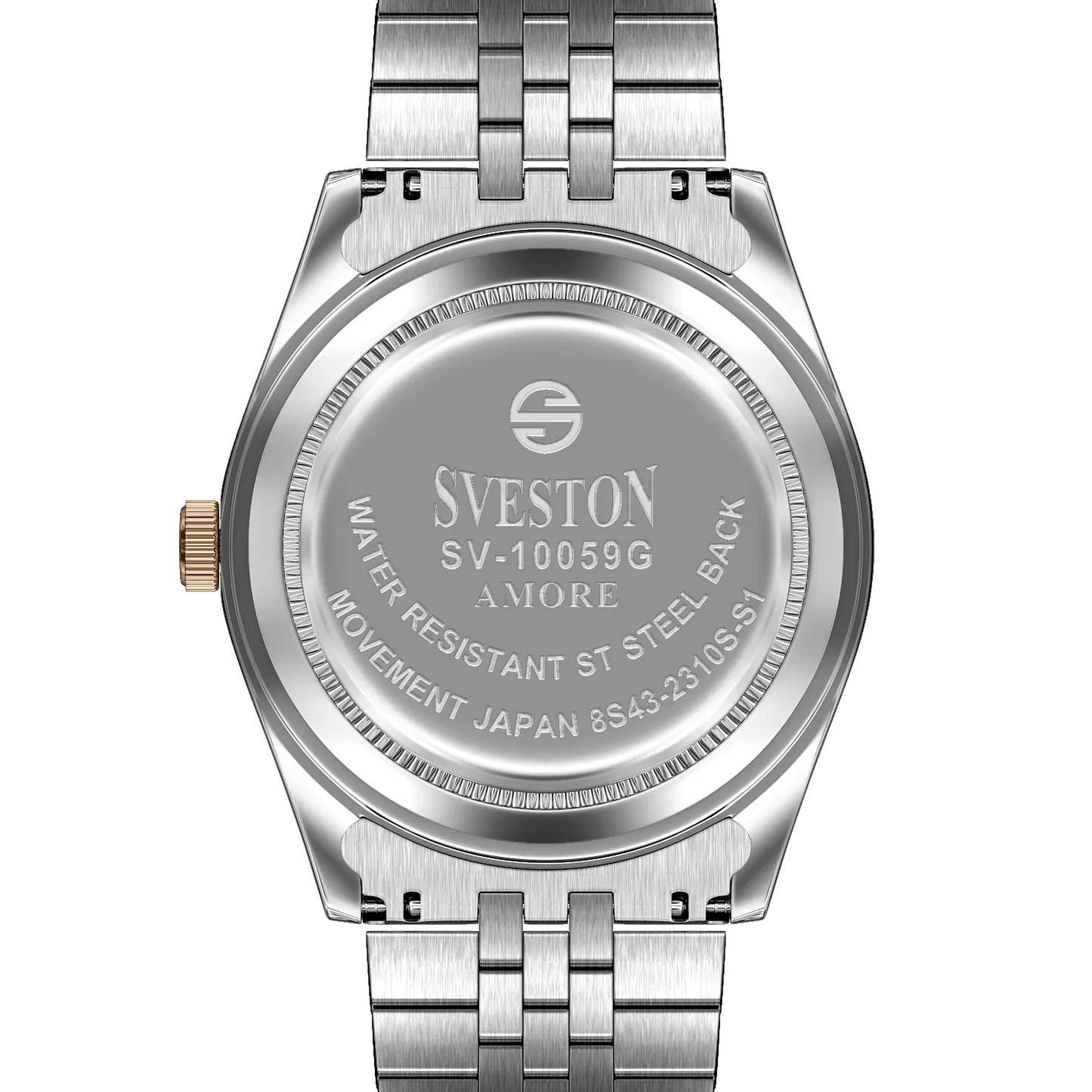 Sveston SV-10059 Rose Gold & Silver Watch
