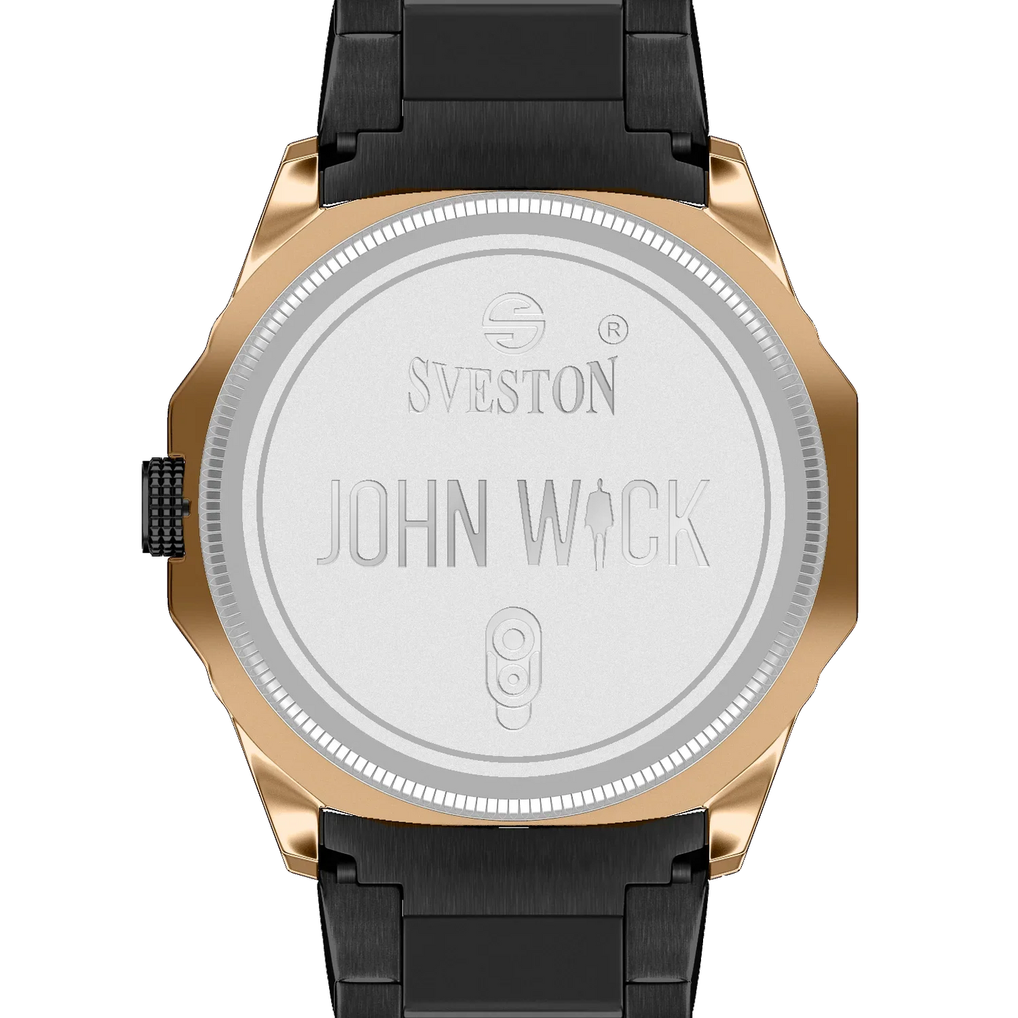 Sveston John Wick 2.0 Black & Gold Stainless Steel Men’s Watch