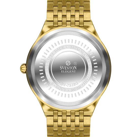 Sveston SV-7528 Gold Black Dial Men’s Watch