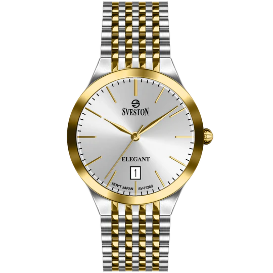 Sveston SV-7528 Two-Tone Silver & Gold Men’s Watch