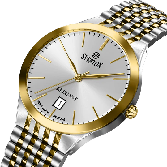 Sveston SV-7528 Two-Tone Silver & Gold Men’s Watch