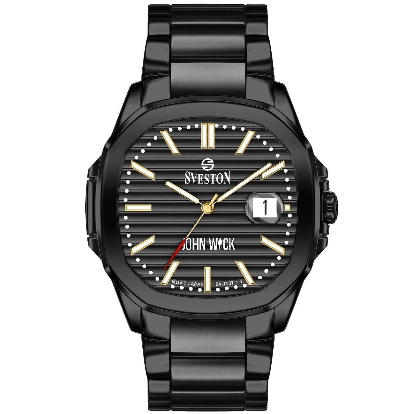 Sveston John Wick Black Stainless Steel Men’s Watch