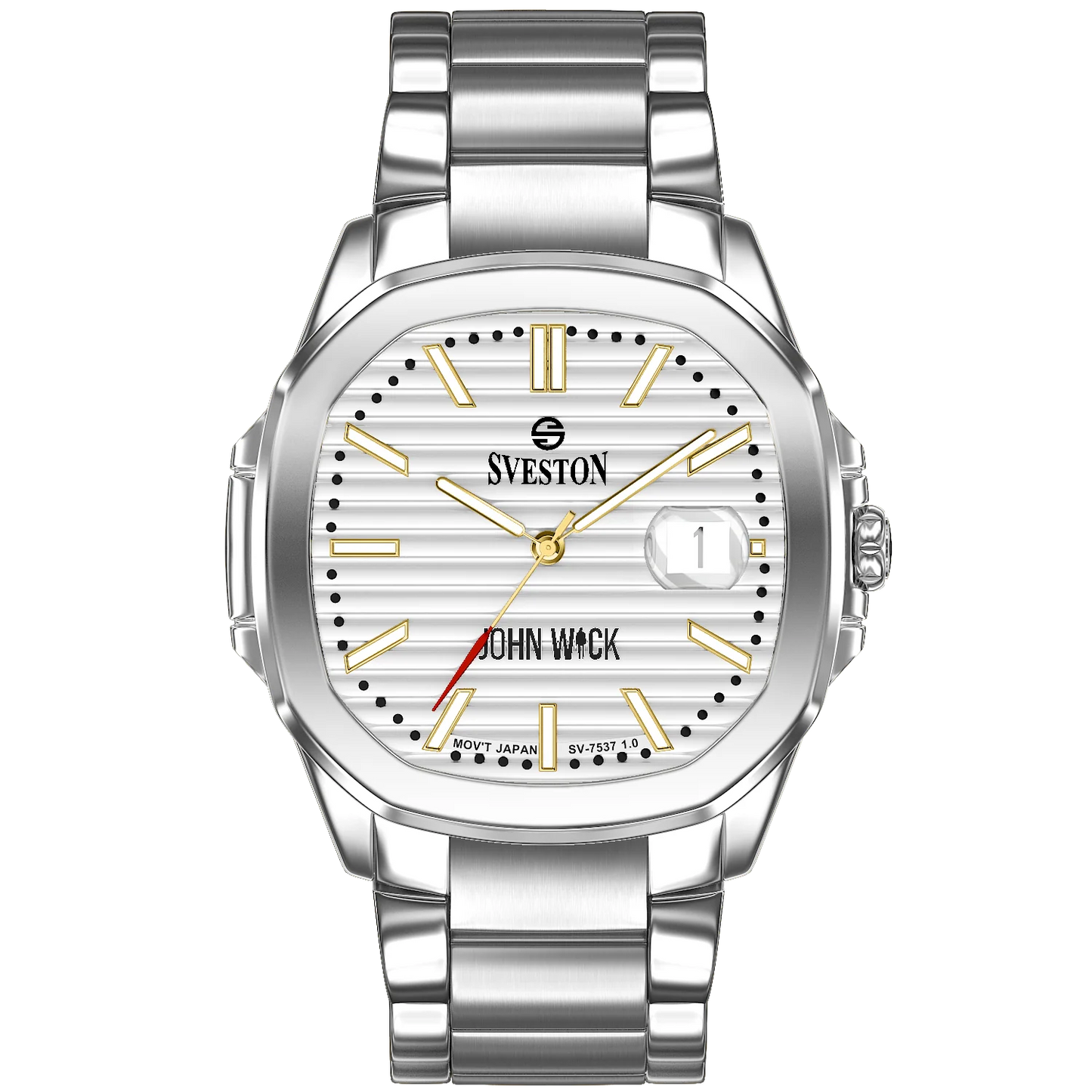 Sveston John Wick Silver Stainless Steel Men’s Watch