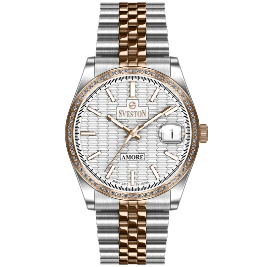 Sveston SV-10059 Rose Gold & Silver Luxury