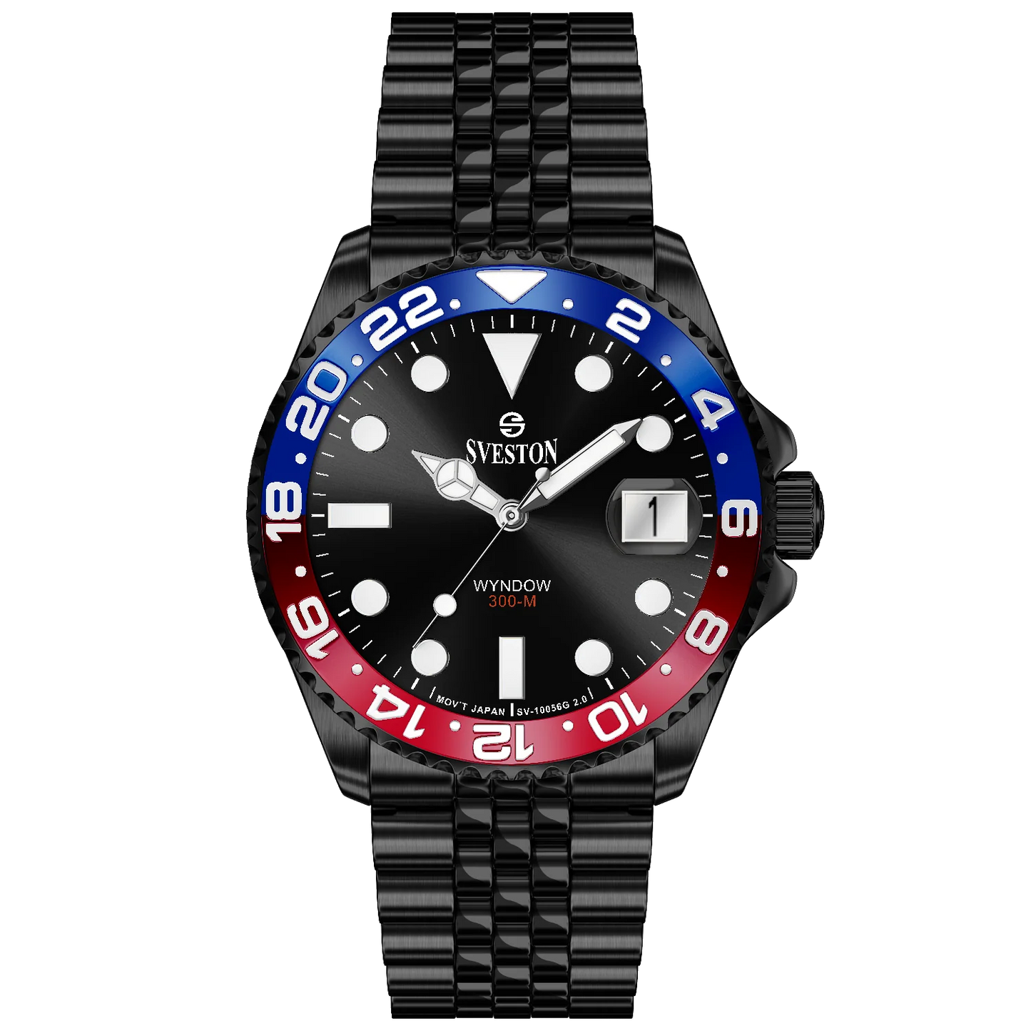 Sveston Wyndow 300-M GMT Watch for Men