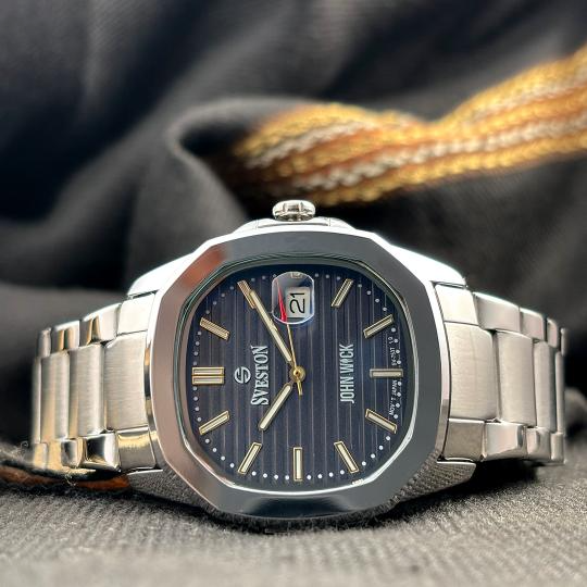 Sveston John Wick 4.0 Silver Watch with Black Dial