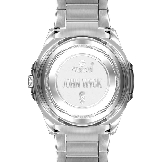 Sveston John Wick 4.0 Silver Watch with Black Dial