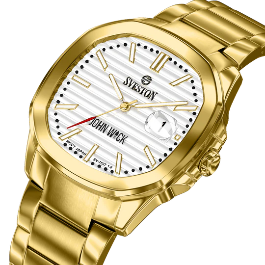Sveston John Wick Gold Watch with Silver Dial