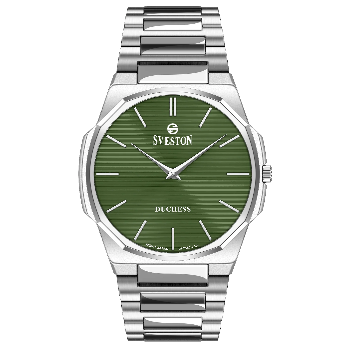 Sveston Duchess Green Dial Silver Watch
