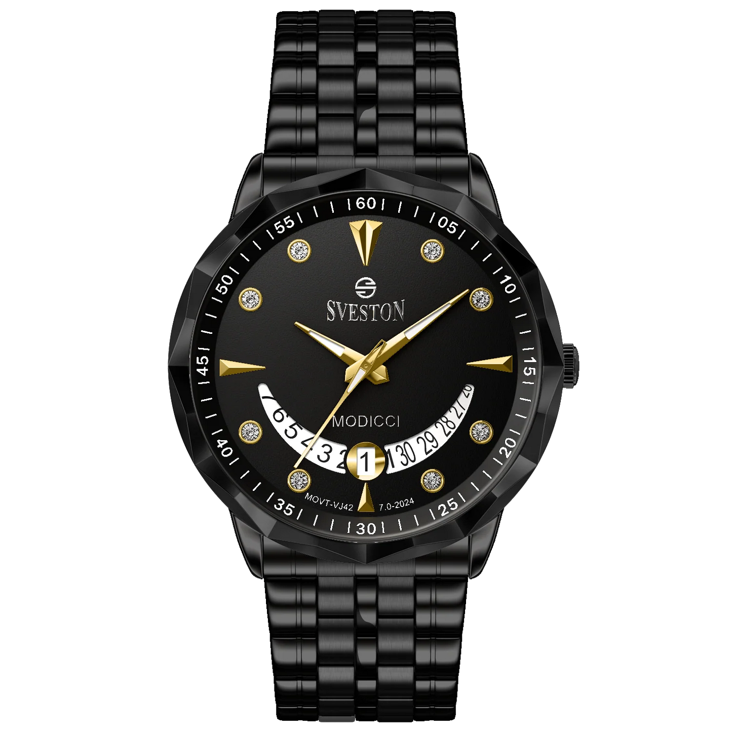 Sveston Modicci Black & Gold Watch