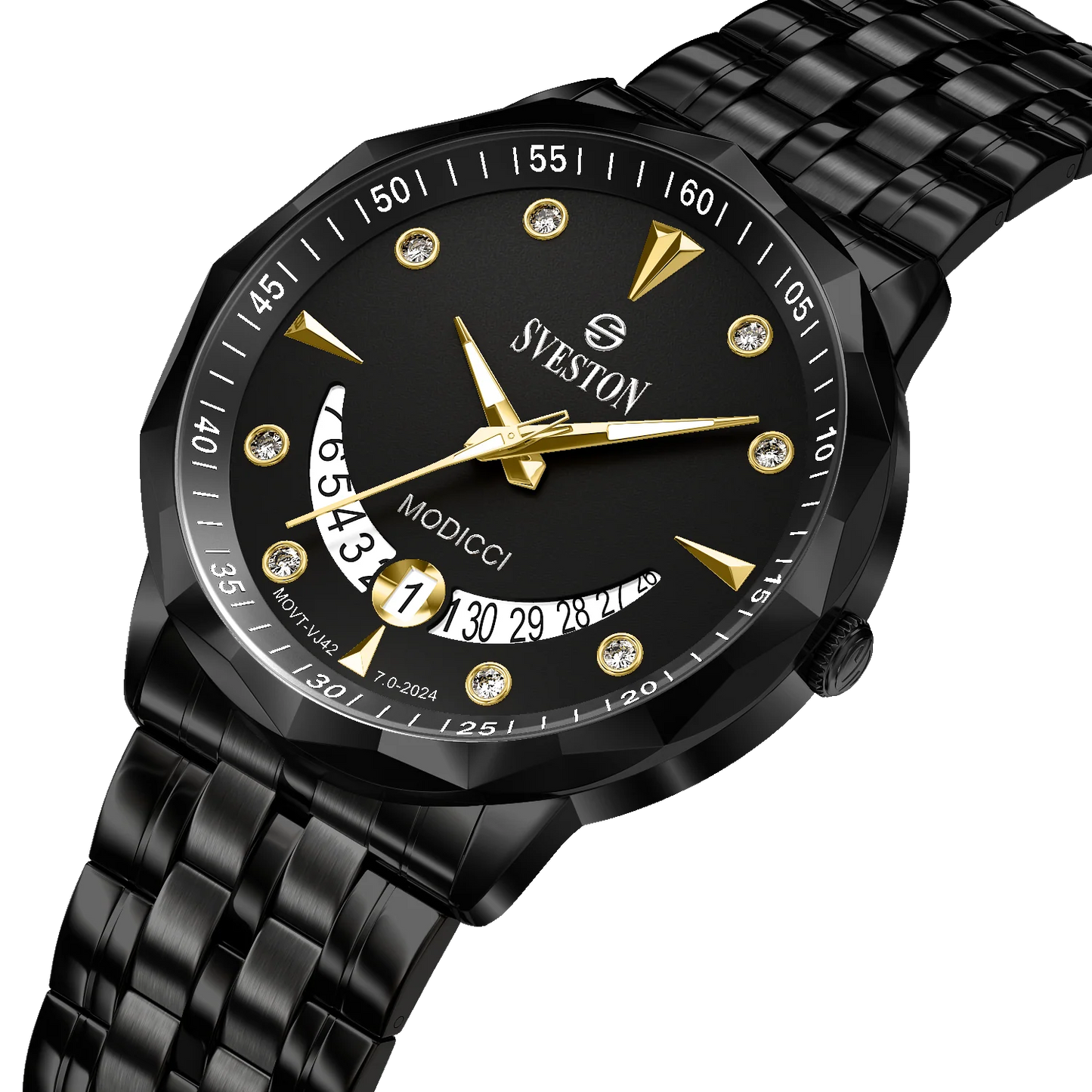 Sveston Modicci Black & Gold Watch