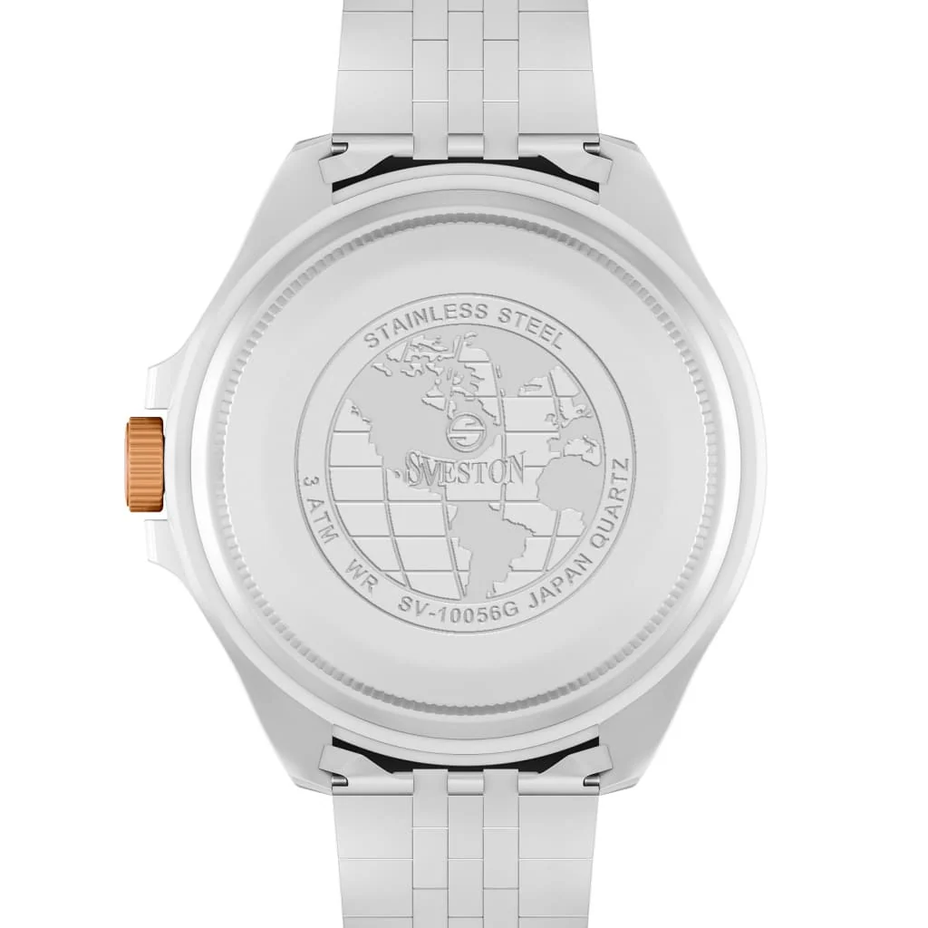 Sveston Wyndow 300-M Two-Tone Rose Gold & Silver Watch