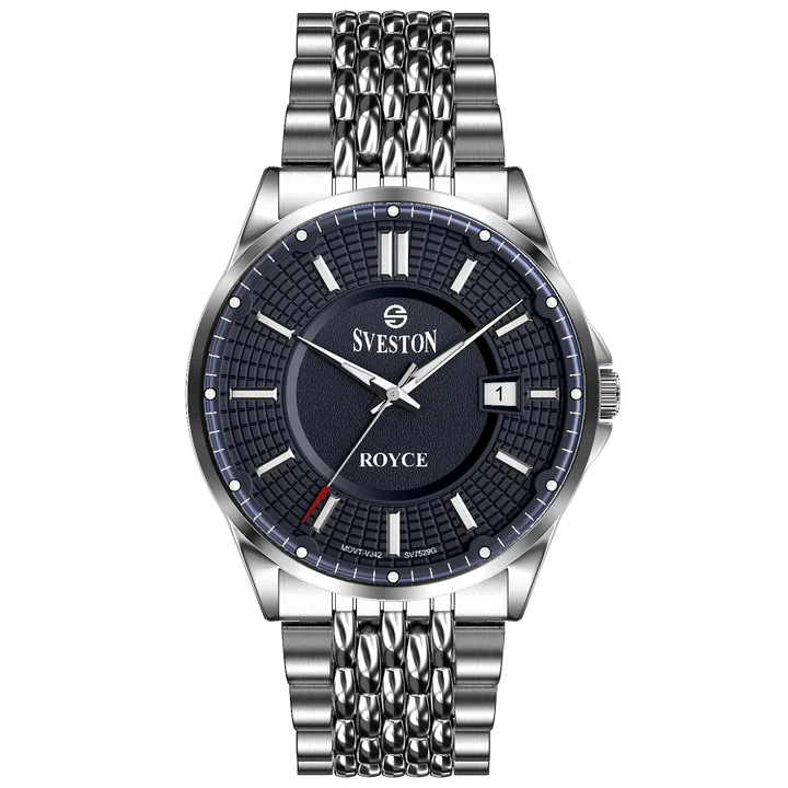 Sveston Men’s Blue Dial Stainless Steel Watch