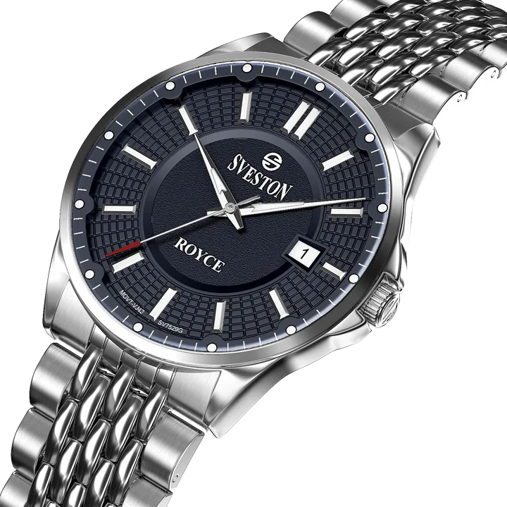 Sveston Men’s Blue Dial Stainless Steel Watch