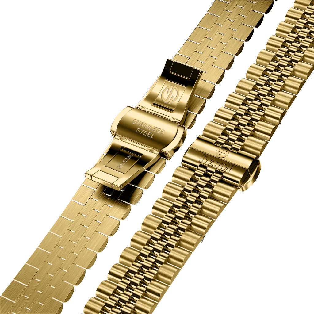 Sveston Wyndow 300-M Gold Dial GMT Watch