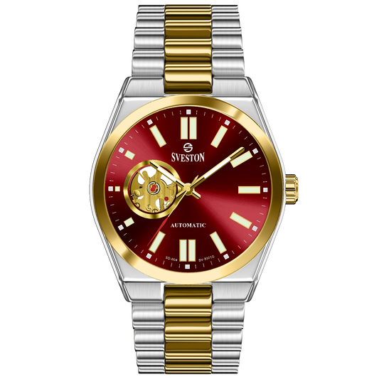 Sveston Automatic Red Dial Watch