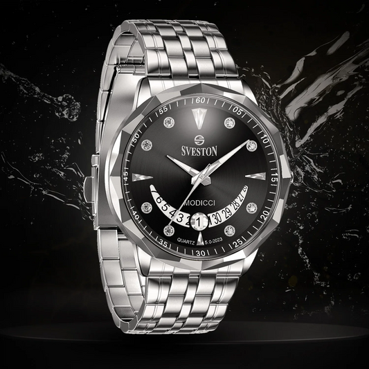 Sveston Modicci Black & Silver Watch