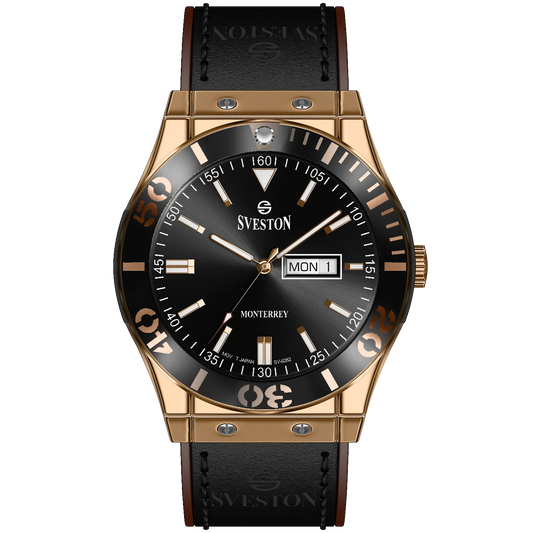 Sveston Monterrey Rose Gold Black Watch