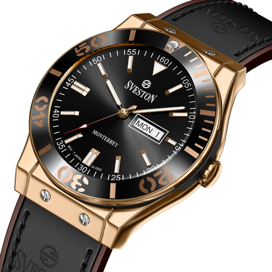 Sveston Monterrey Rose Gold Black Watch