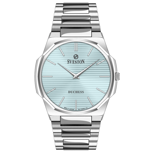 Sveston Duchess Sky Blue Dial Silver Watch