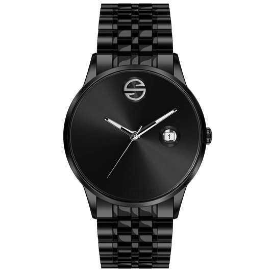 Sveston Black Minimalist Watch for Men