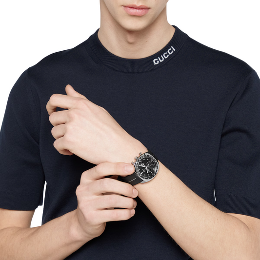 Gucci Interlocking 41mm Black Chronograph Watch