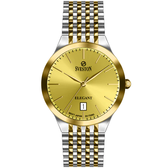 Sveston SV-7528 Gold Dial Two-Tone Men’s Watch