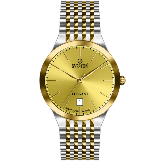 Sveston SV-7528 Gold Dial Two-Tone Men’s Watch