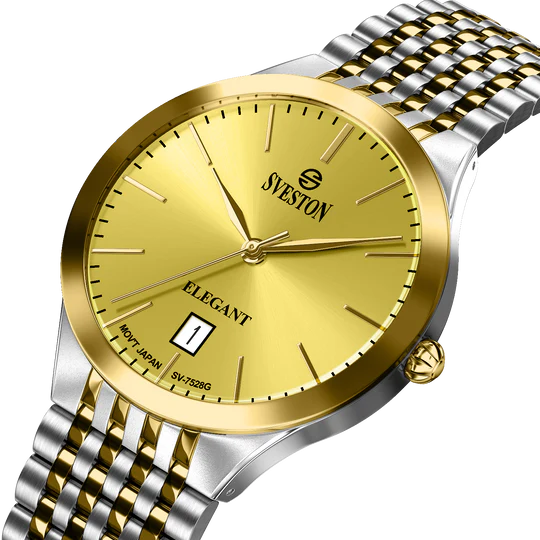 Sveston SV-7528 Gold Dial Two-Tone Men’s Watch