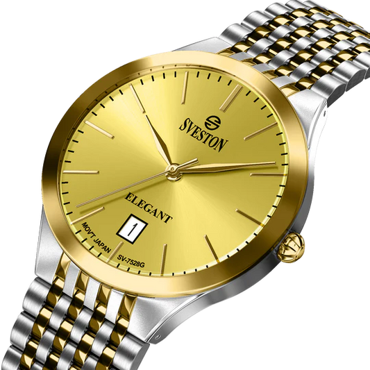Sveston SV-7528 Gold Dial Two-Tone Men’s Watch