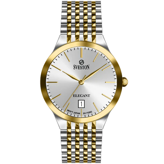 Sveston SV-7528 Two-Tone Silver & Gold Men’s Watch