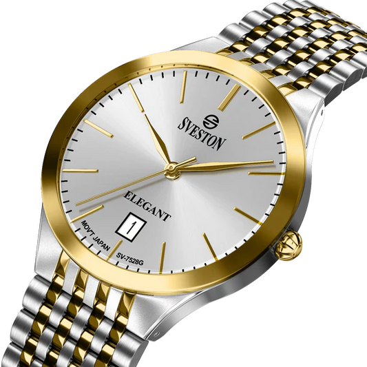 Sveston SV-7528 Two-Tone Silver & Gold Men’s Watch