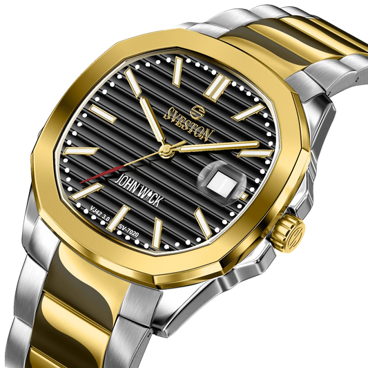 Sveston John Wick Two-Tone Black Dial Watch