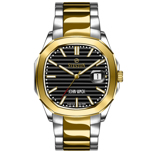 Sveston John Wick Two-Tone Black Dial Watch