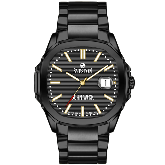 Sveston John Wick Black Stainless Steel Men’s Watch