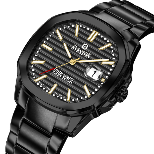 Sveston John Wick Black Stainless Steel Men’s Watch