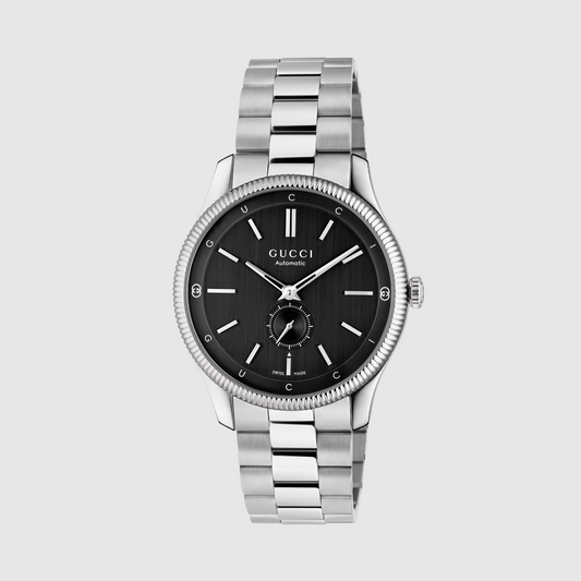 Gucci G-Timeless Black Dial Stainless Steel Watch