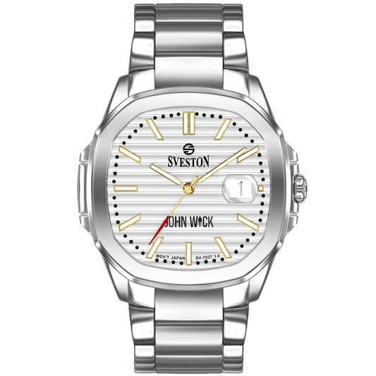 Sveston John Wick Silver Stainless Steel Men’s Watch