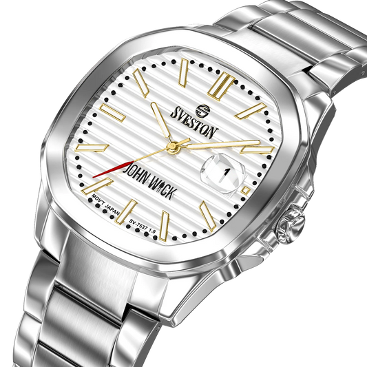 Sveston John Wick Silver Stainless Steel Men’s Watch