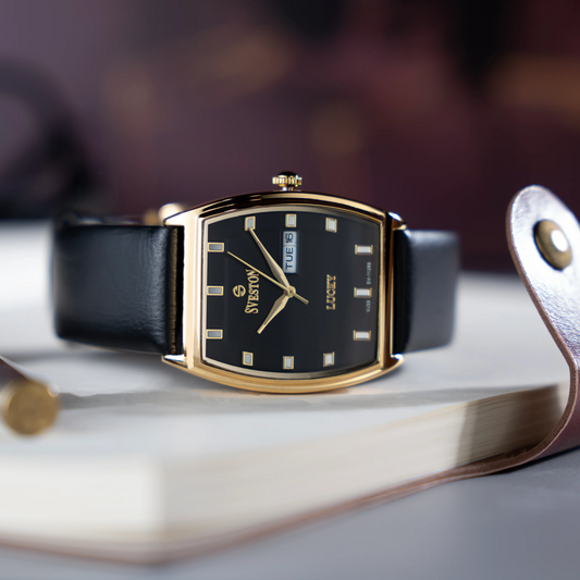 Sveston Lucex Black & Gold Watch