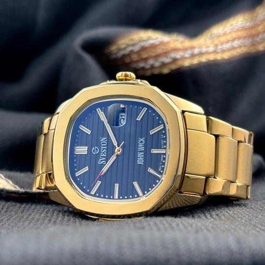 Sveston John Wick Gold Watch with Black Dial