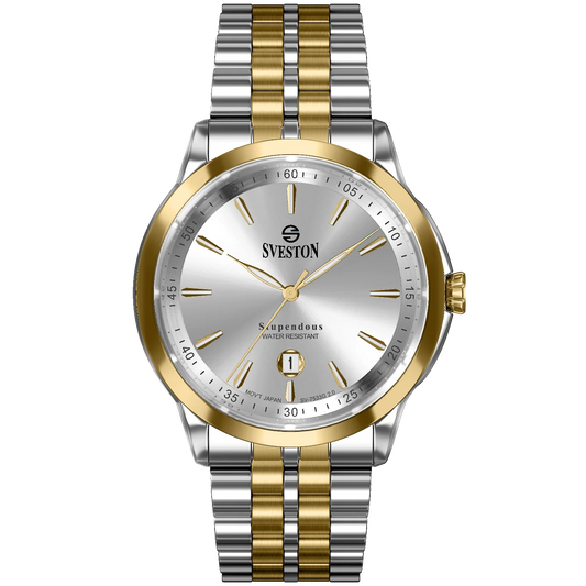 Sveston Supendous Silver & Gold Watch