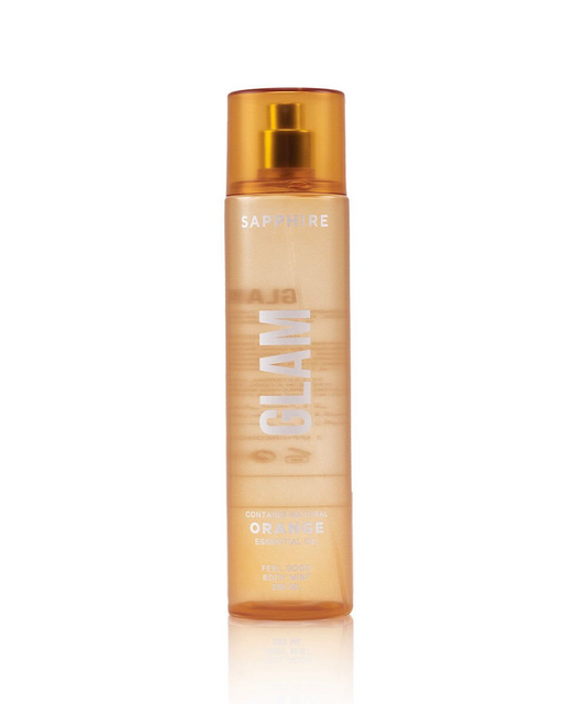 Sapphire Glam Body Mist – Orange Essential Oil Infused
