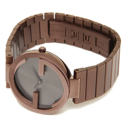 Gucci Unisex G-Chrono Brown Dial Watch with Rose Gold-Tone Bracelet – Swiss Luxury Timepiece