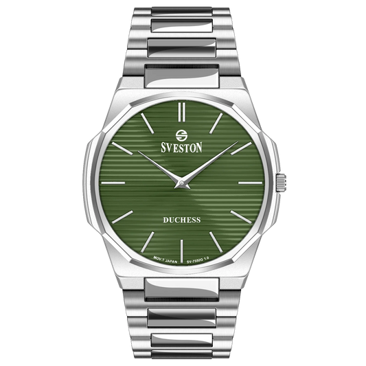 Sveston Duchess Green Dial Silver Watch