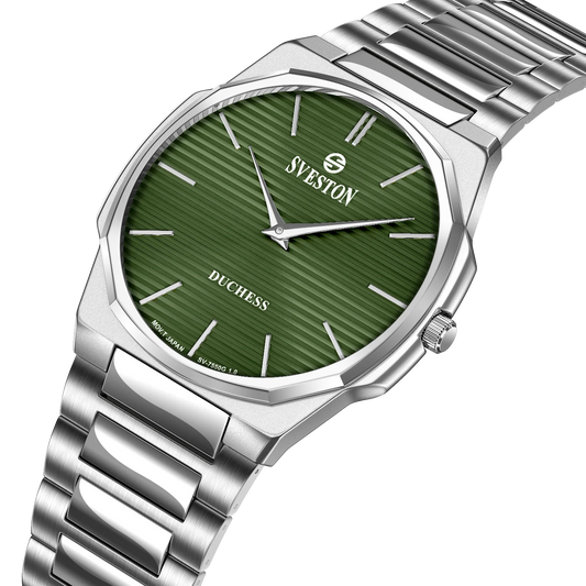 Sveston Duchess Green Dial Silver Watch