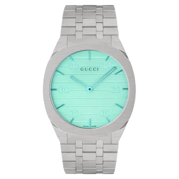 Gucci G-Timeless Women’s Two-Tone Watch with Pink Mother-of-Pearl Dial