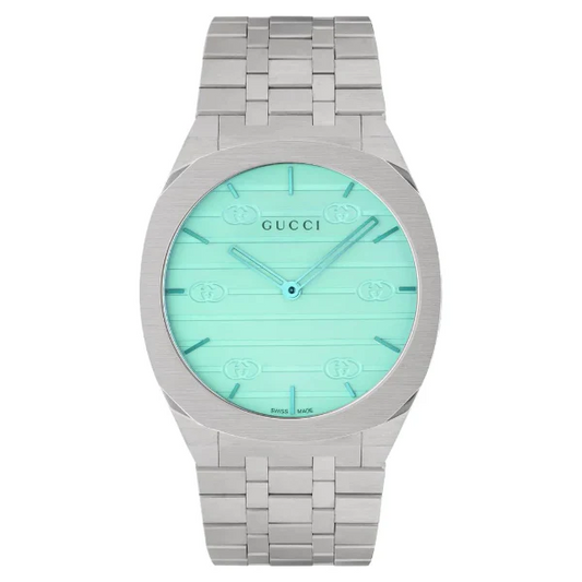 Gucci G-Timeless Women’s Two-Tone Watch with Pink Mother-of-Pearl Dial